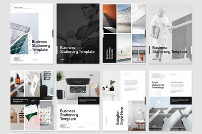 现代时尚简约摄影时装产品手册杂志画册作品集图文AI版式设计模板